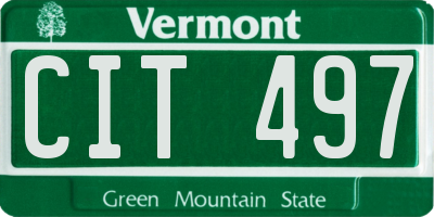 VT license plate CIT497