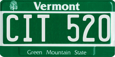 VT license plate CIT520