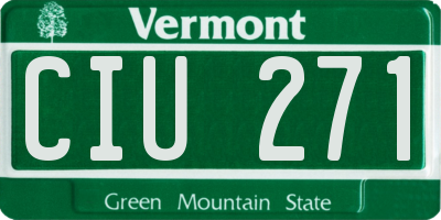 VT license plate CIU271