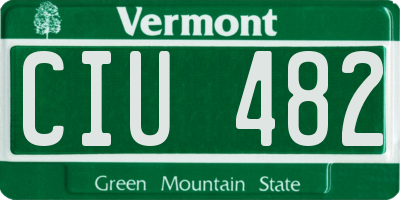 VT license plate CIU482