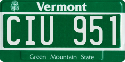 VT license plate CIU951