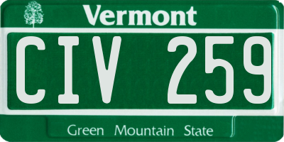 VT license plate CIV259
