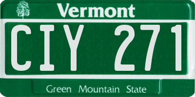 VT license plate CIY271