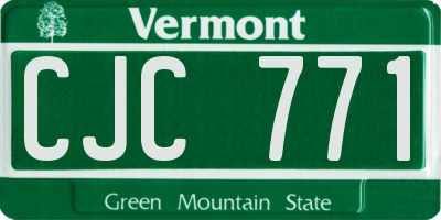 VT license plate CJC771