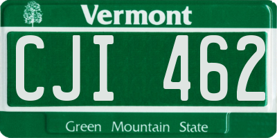 VT license plate CJI462