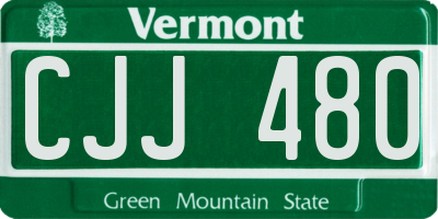 VT license plate CJJ480