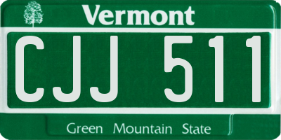 VT license plate CJJ511