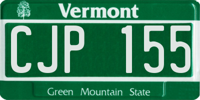VT license plate CJP155