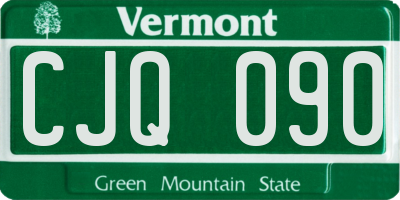 VT license plate CJQ090