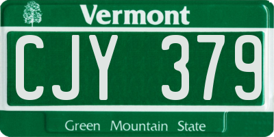VT license plate CJY379