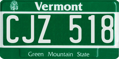 VT license plate CJZ518