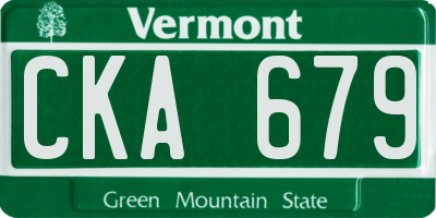 VT license plate CKA679