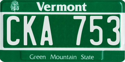 VT license plate CKA753