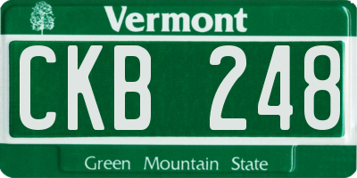 VT license plate CKB248