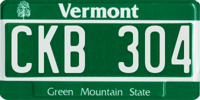 VT license plate CKB304