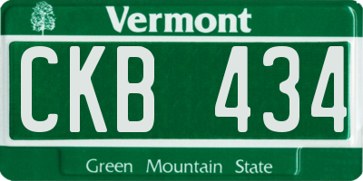VT license plate CKB434