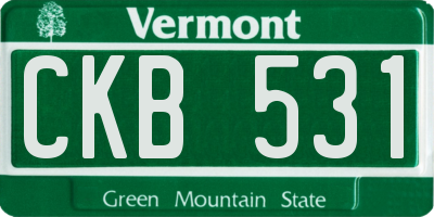VT license plate CKB531