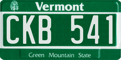 VT license plate CKB541