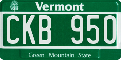 VT license plate CKB950