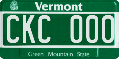 VT license plate CKC000