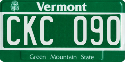 VT license plate CKC090