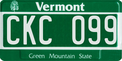 VT license plate CKC099