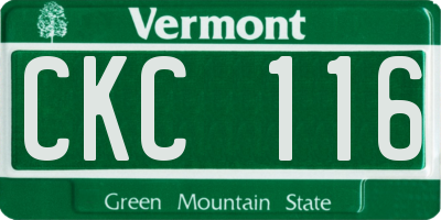 VT license plate CKC116