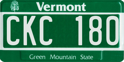 VT license plate CKC180
