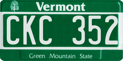 VT license plate CKC352