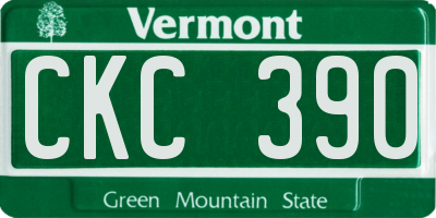 VT license plate CKC390