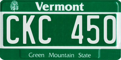 VT license plate CKC450