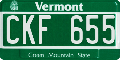 VT license plate CKF655