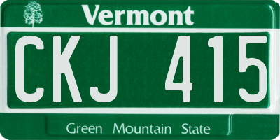 VT license plate CKJ415
