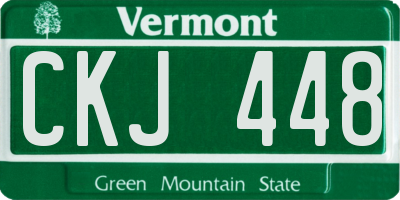 VT license plate CKJ448