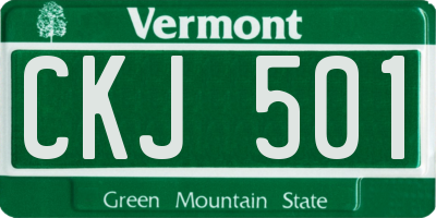 VT license plate CKJ501