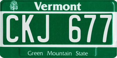 VT license plate CKJ677