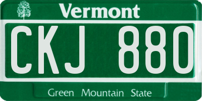 VT license plate CKJ880