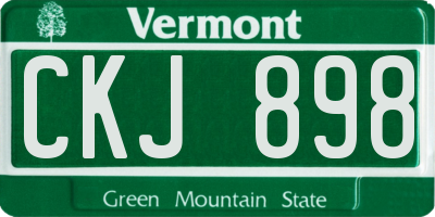 VT license plate CKJ898