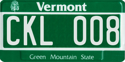 VT license plate CKL008