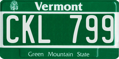 VT license plate CKL799