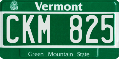 VT license plate CKM825
