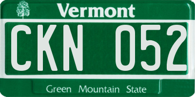 VT license plate CKN052