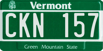 VT license plate CKN157