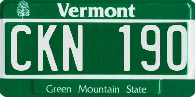 VT license plate CKN190