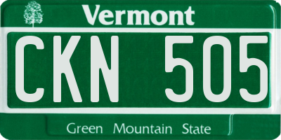 VT license plate CKN505