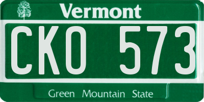 VT license plate CKO573