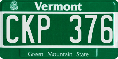VT license plate CKP376