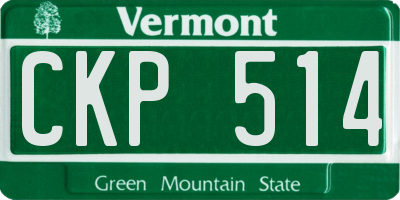 VT license plate CKP514