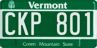 VT license plate CKP801