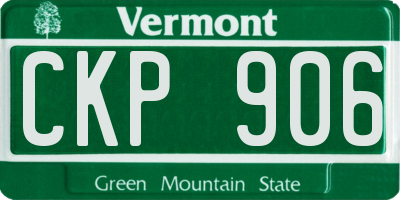 VT license plate CKP906